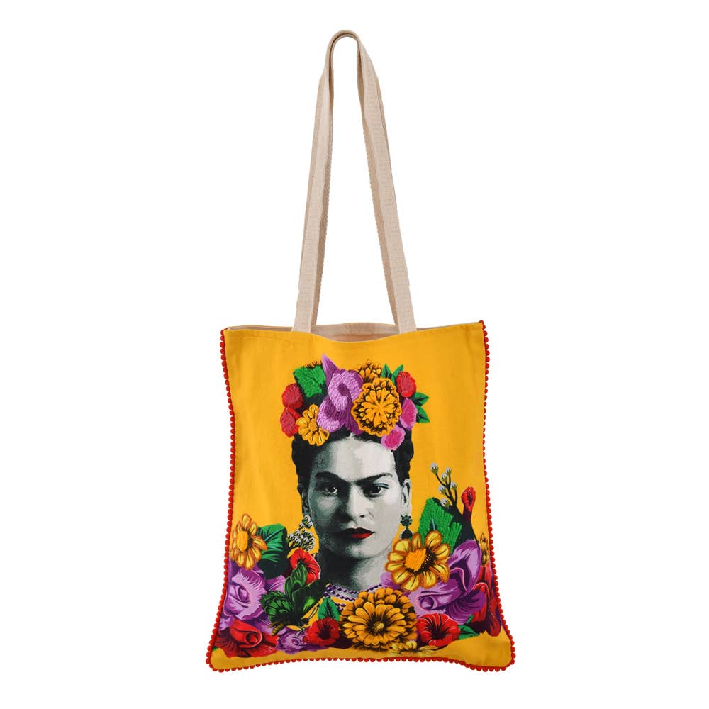 Yellow Canvas Frida Bag 14x16