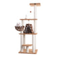 Armarkat Brown Carpet Cat Furniture, Real Wood Kitty Tower