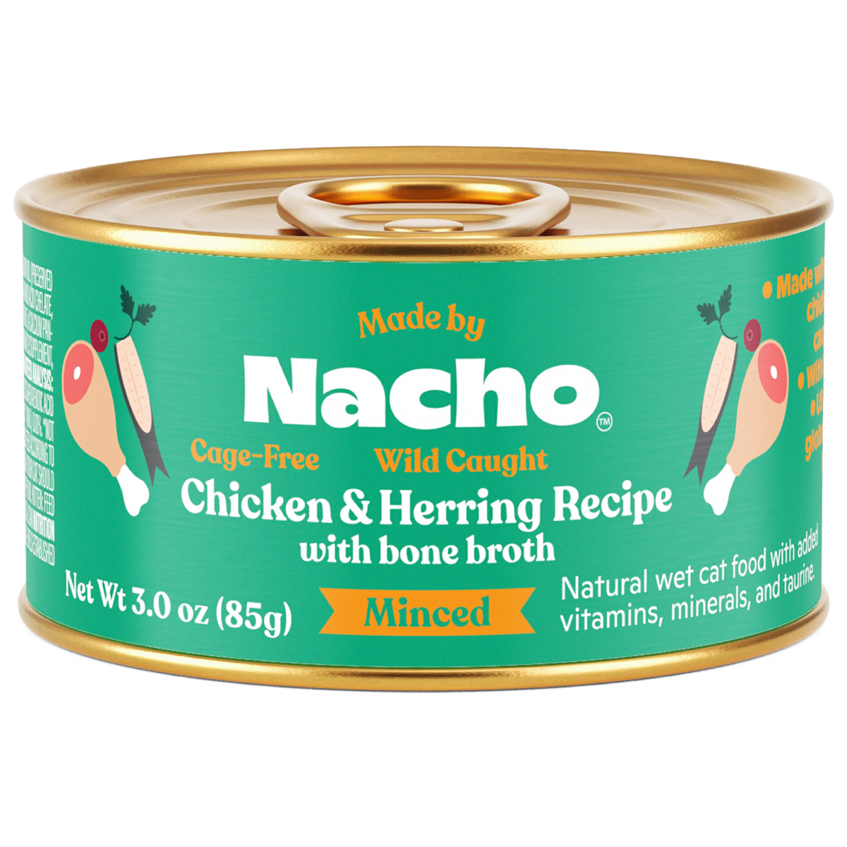 Made by Nacho - Minced Cat Food in bone broth 3oz