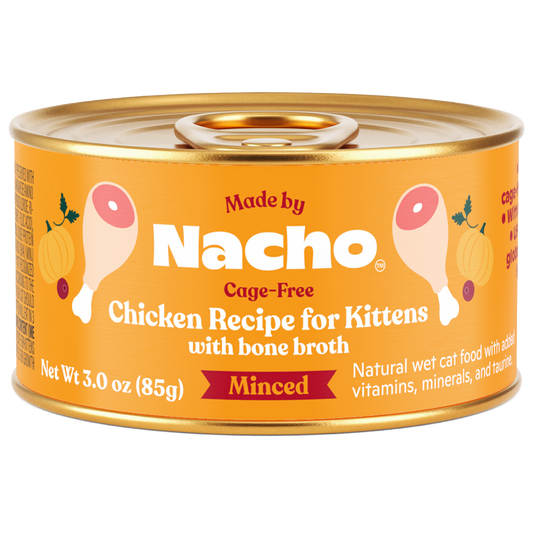 Made by Nacho - Minced Kitten Food in bone broth 3oz