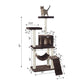 GleePet 57-Inch Cat Tree Real Wood Climber  With Four Levels