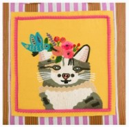 Cat With Humming Bird Tote Bag