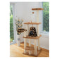 Armarkat Brown Carpet Cat Furniture, Real Wood Kitty Tower