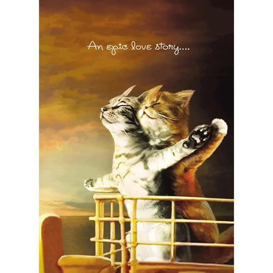 Cat Titanic Anniversary Card