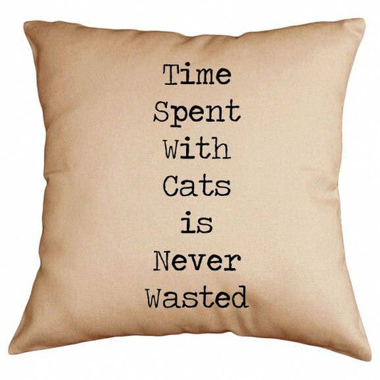 Quippy Pillow - Time Spent With Cats Pillow