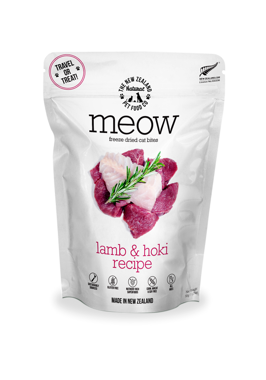 Meow Lamb & Hoki Freeze Dried Cat Food 1.76oz