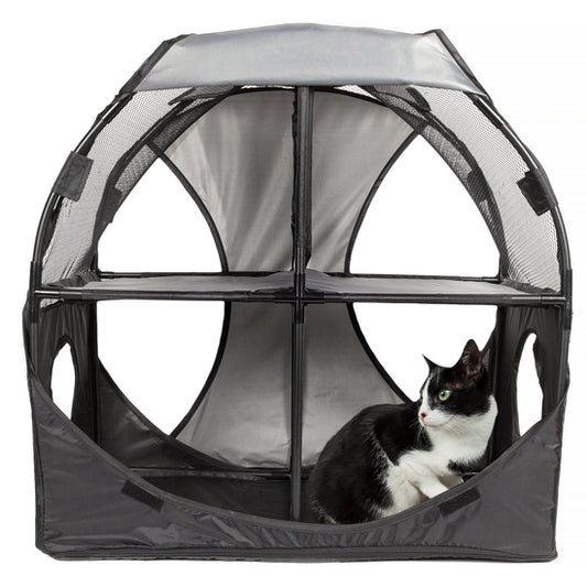 Pet Life Kitty-Play Obstacle Travel Soft Folding Cat House