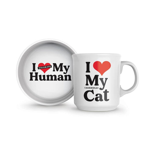 Howligans - Ceramic Mug & Cat Bowl Gift Box Set