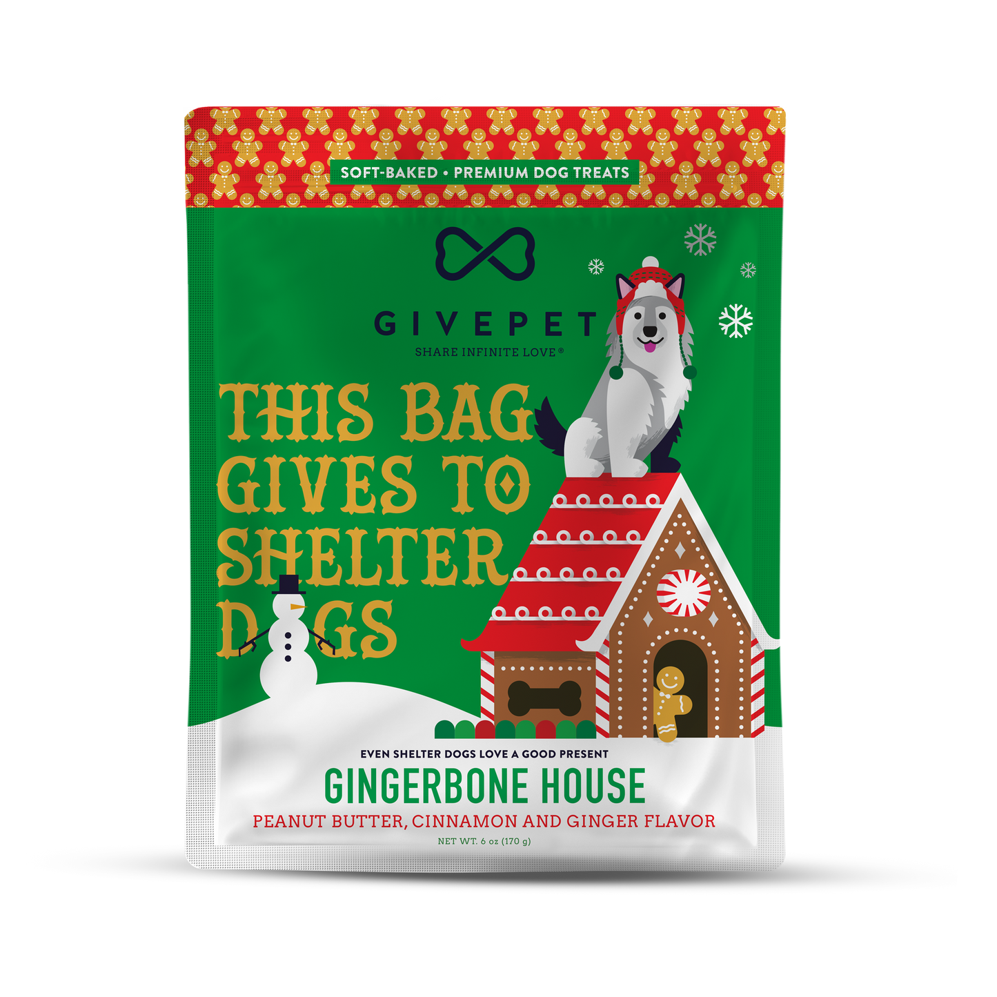 GivePet Gingerbone House Christmas Dog Treats