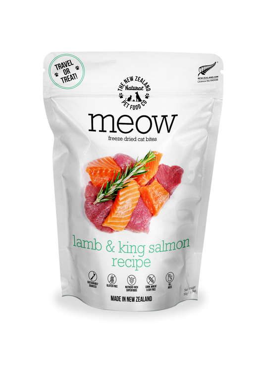 Meow Lamb & King Salmon Freeze Dried Cat Food 1.76oz