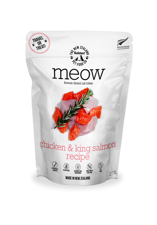 Meow Chicken & King Salmon Freeze Dried Cat Food