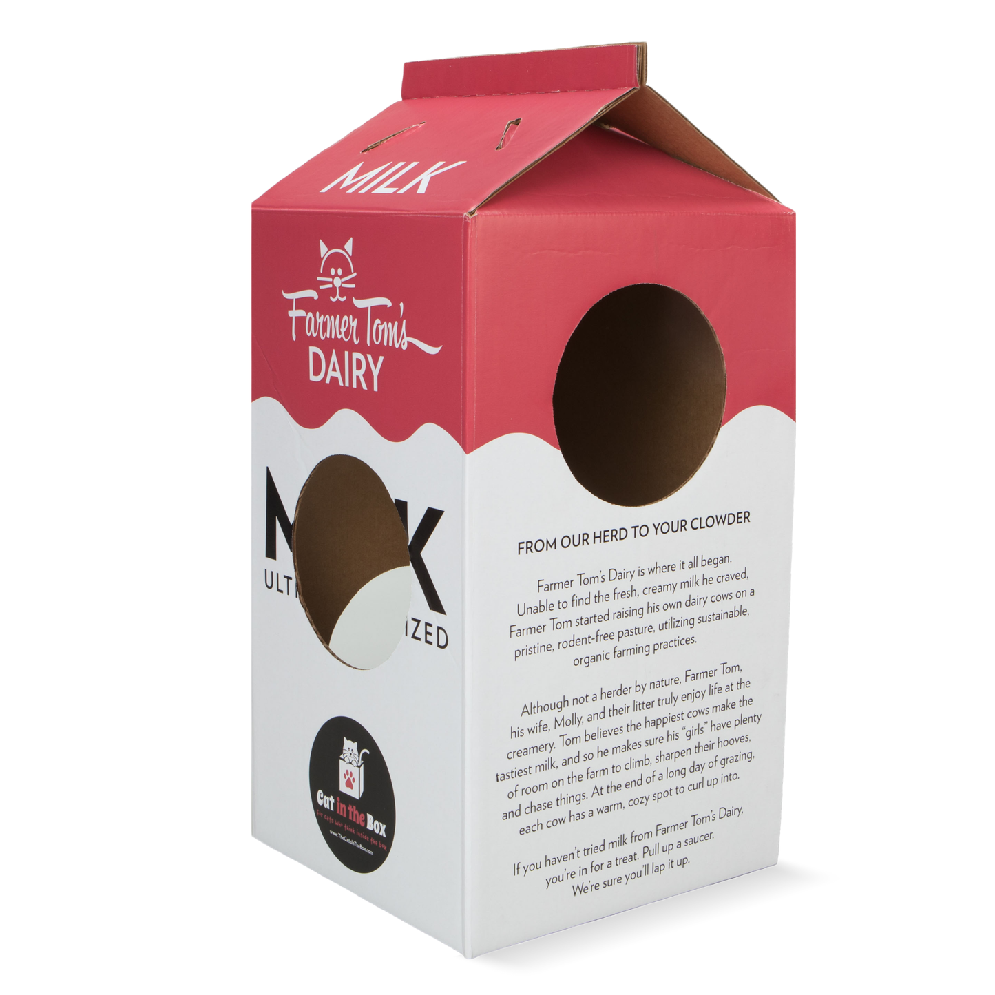 Mega Milk Carton - Cardboard Box Playhouse For Cats